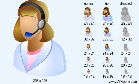 Receptionist Icon Images