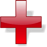 Red Cross with Shadow icon