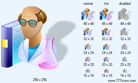 Scientist with Shadow Icon Images