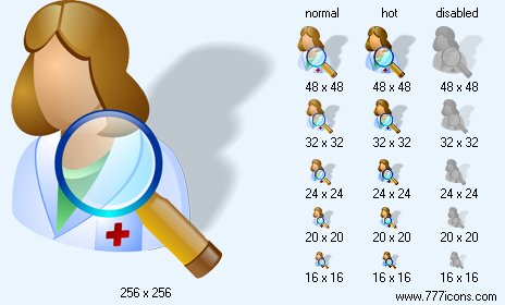Search Doctor with Shadow Icon Images