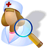 Search Nurse with Shadow icon