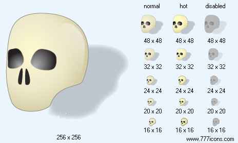 Skull with Shadow Icon Images