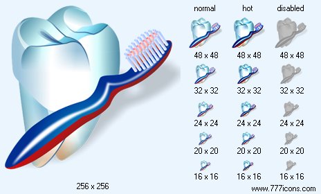 Sound Tooth with Shadow Icon Images