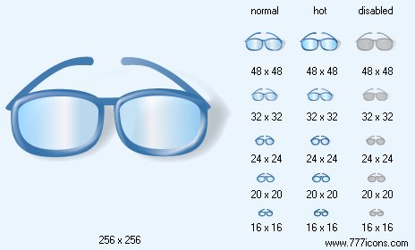 Spectacles with Shadow Icon Images