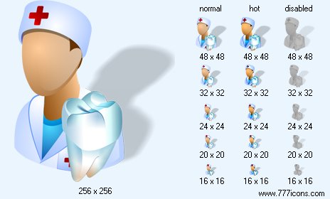 Stomatologist with Shadow Icon Images