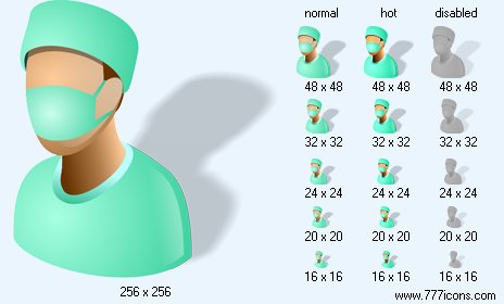 Surgeon with Shadow Icon Images