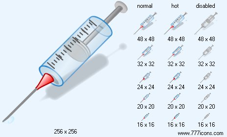 Syringe with Shadow Icon Images