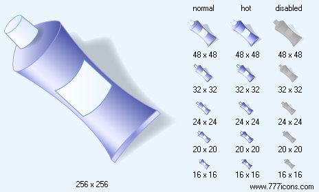 Tooth-Paste with Shadow Icon Images