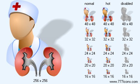 Urologist with Shadow Icon Images
