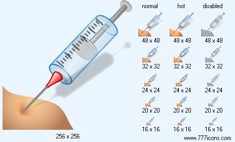 Vaccination with Shadow Icon Images