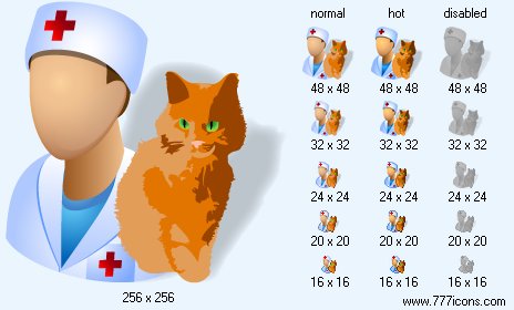 Veterinary with Shadow Icon Images