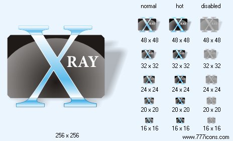 X-Ray with Shadow Icon Images