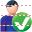 Check patient-man icon