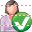 Check patient-woman icon