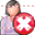 Delete patient-woman icon