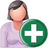Add Patient-Woman icon
