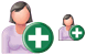 Add patient-woman icons