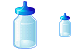 Baby bottle icons