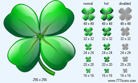 Four-Leafed Clover Icon Images