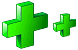 Green cross 3d icons