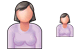 Patient-woman icons