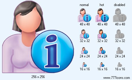 Patient-Woman Info Icon Images