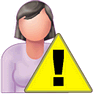 Patient-Woman Warning icon