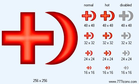 Red Cross And Crescent Icon Images
