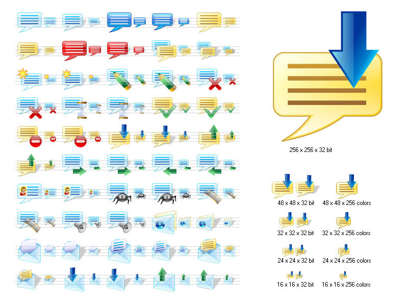 The Vista Messenger icon set will enliven your daily Internet communications!