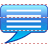Blue message icon