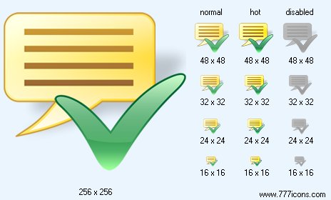 Approve Message with Shadow Icon Images