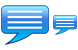 Blue message icons