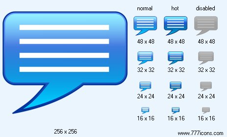 Blue Message Icon Images