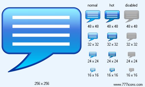Blue Message Icon Images