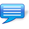 Blue Message with Shadow icon