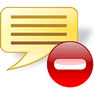 Decline Message with Shadow icon
