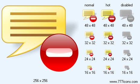 Decline Message with Shadow Icon Images