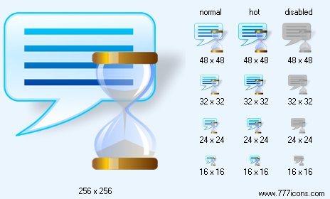 Delayed Message with Shadow Icon Images