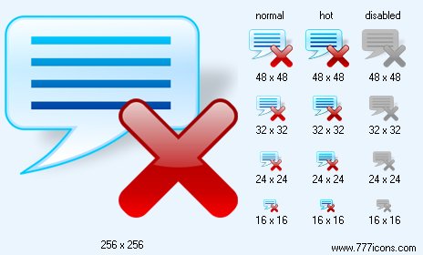 Delete Message with Shadow Icon Images