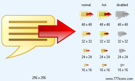 Export Message Icon Images