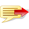 Export Message with Shadow icon