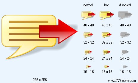 Export Message with Shadow Icon Images