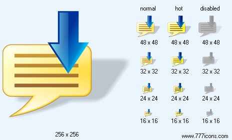 Get Message with Shadow Icon Images