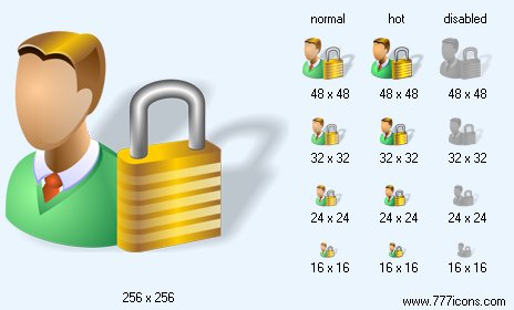 Locked User with Shadow Icon Images
