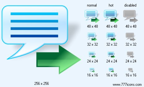 Next Message with Shadow Icon Images