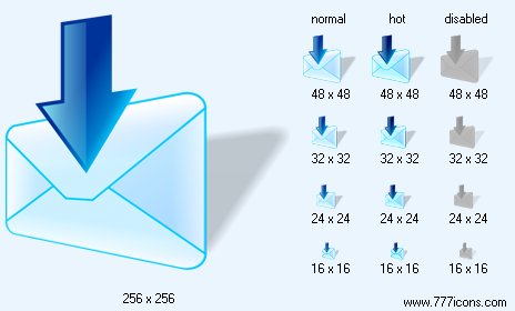 Receive Mail with Shadow Icon Images