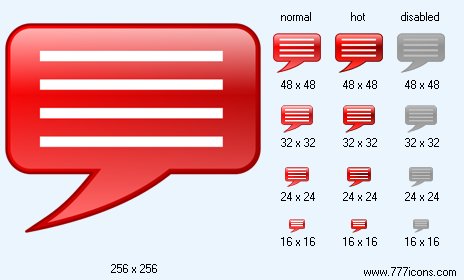 Red Message Icon Images