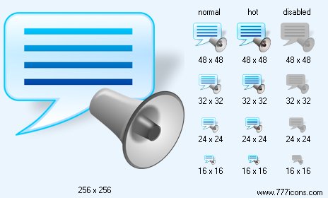 Sound Message with Shadow Icon Images