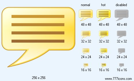Yellow Message Icon Images