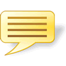 Yellow Message with Shadow icon